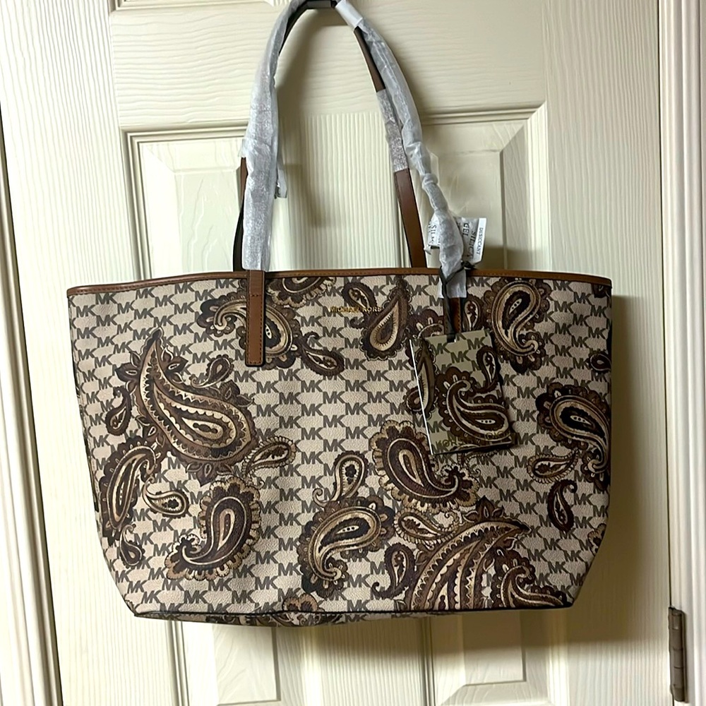 NWT Michael Kors Kors studio paisley large luggage tote